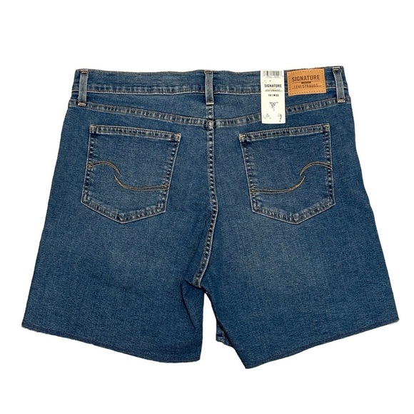 Women’s Levi’s 16 XL 1X Navy Blue Denim Jeans Shorts Ripped Cut Offs Stretch NWT - Picture 5 of 11